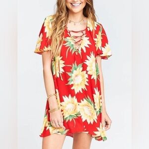 NWOT Show Me Your MuMu, Kylie Lace Up Dress, Small